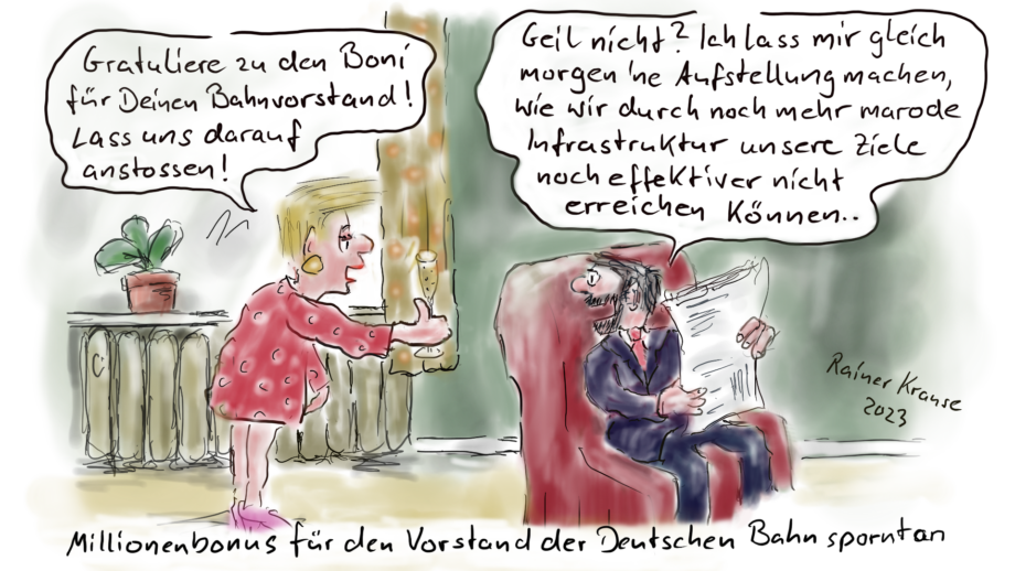 Hochverdienter Bonus für den Bahnvorstand Hochverdienter Bonus für den Bahnvorstand