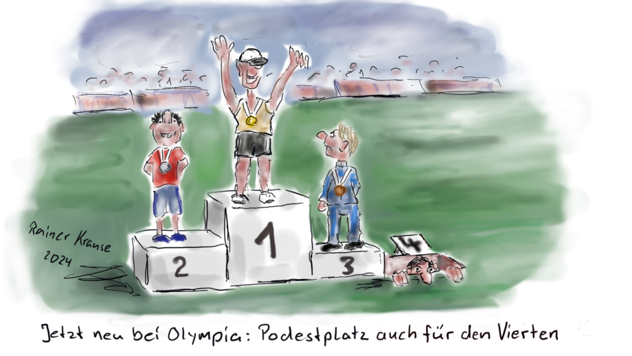 Podestplatz für den Vierten Podestplatz für den Vierten