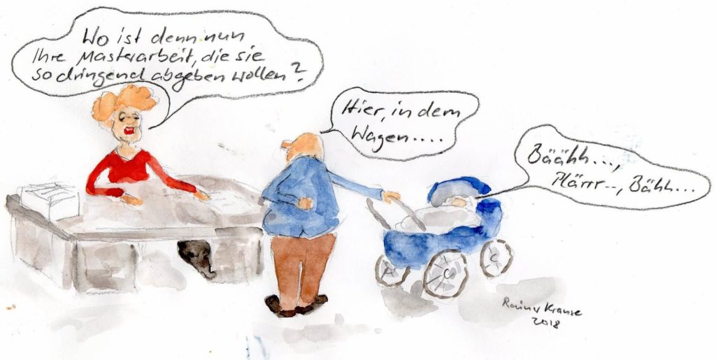 Gratulation Masterarbeit Typisch Krause Karikatur